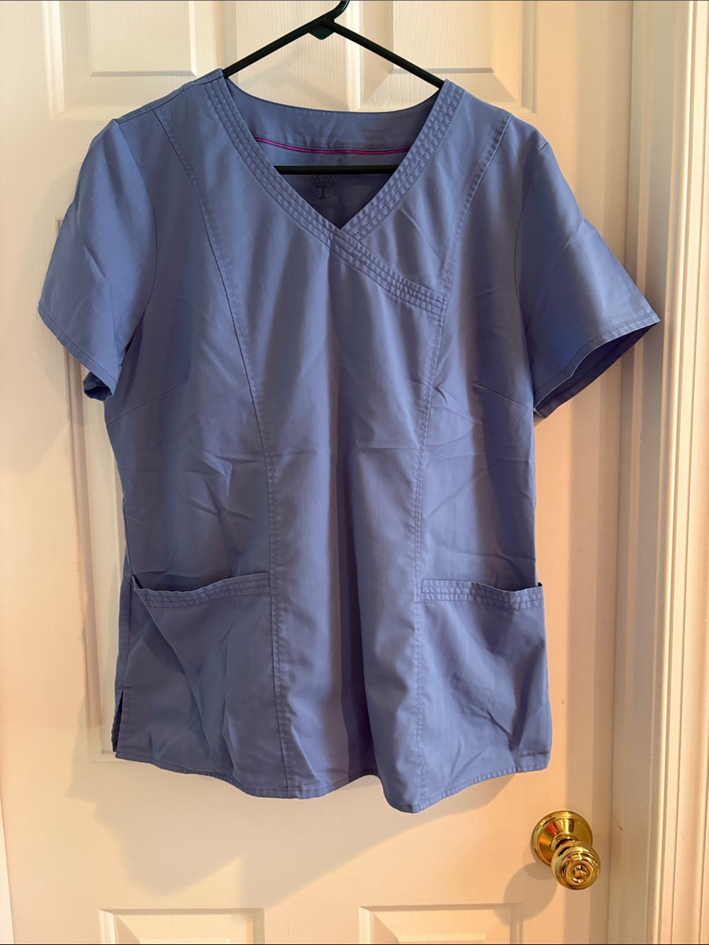 healing hands Ceil Blue V-Neck Nursing Scrub Top